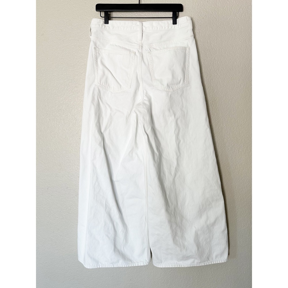 J.Crew High-Rise Superwide-Leg Jeans White 100% Cotton Size 30 - Picture 5 of 8